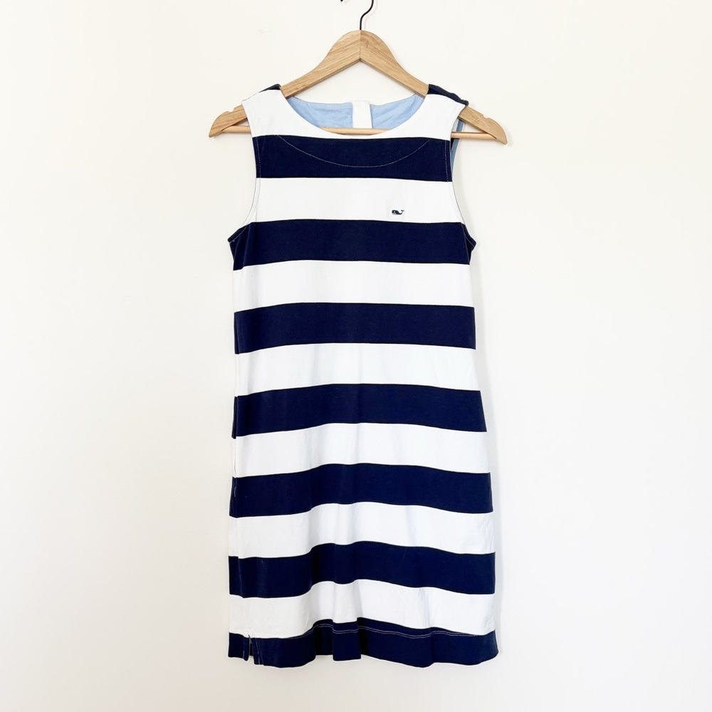 Vineyard Vines for Target Striped Navy and White Sleeveless Dress